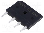 Bridge rectifier: single-phase; Urmax: 1kV; If: 15A; Ifsm: 200A SHINDENGEN