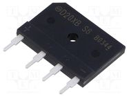 Bridge rectifier: single-phase; Urmax: 60V; If: 20A; Ifsm: 200A SHINDENGEN