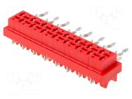 Connector: Micro-MaTch; socket; female; PIN: 16; angled 90°; THT TE Connectivity