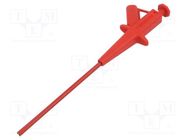 Clip-on probe; pincers type; 4A; red; 1kV; 4mm; Overall len: 192mm STÄUBLI