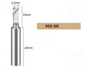 Tip; knife; 3.5mm; for soldering station BAKON