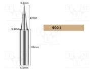 Tip; conical; 0.5mm; for soldering station SHENZHEN BAKON ELECTRONIC