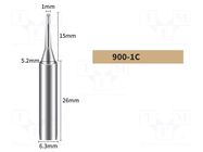 Tip; hoof; 1mm; for soldering station SHENZHEN BAKON ELECTRONIC