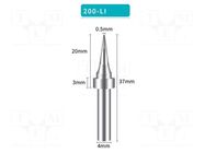 Tip; conical; 0.5mm; for soldering station BAKON