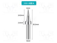 Tip; conical; 1mm; for soldering station SHENZHEN BAKON ELECTRONIC