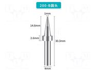Tip; conical; 1mm; for soldering station BAKON