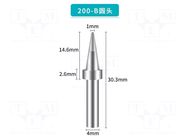 Tip; conical; 1mm; for soldering station BAKON