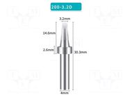 Tip; chisel; 3.2mm; for soldering station BAKON