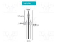 Tip; conical; 2mm; for soldering station SHENZHEN BAKON ELECTRONIC