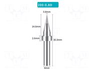 Tip; chisel; 0.8mm; for soldering station BAKON