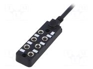 Distribution box; M8; PIN: 3; 5m; socket; 3A; IP67; IN: 6; OUT: 1 AMPHENOL LTW
