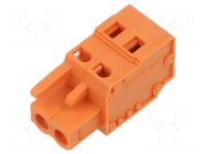 Pluggable terminal block; 5.08mm; ways: 2; straight; plug; female WAGO