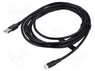 Cable; USB 2.0; USB A plug,USB B micro plug; nickel plated; 3m VENTION