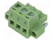 Pluggable terminal block; green; Features: marking from 2 to 4 LUMEL
