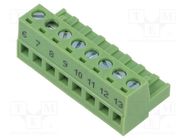 Pluggable terminal block; green; Features: marking from 6 to 13 LUMEL