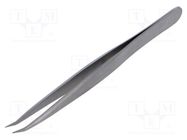 Tweezers; 110mm; for precision works; Blades: curved WELLER