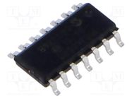 IC: PIC microcontroller; 20MHz; GPIO,ICSP; 2.5÷5.5VDC; SMD; SOIC14 MICROCHIP TECHNOLOGY
