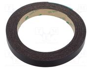 Tape: magnetic; W: 19mm; L: 5m; Thk: 0.84mm; acrylic; brown; -40÷71°C 3M