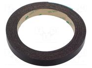 Tape: magnetic; W: 12mm; L: 5m; Thk: 0.84mm; acrylic; brown; -40÷71°C 3M