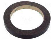 Tape: magnetic; W: 12mm; L: 5m; Thk: 0.84mm; acrylic; brown; -40÷71°C 3M
