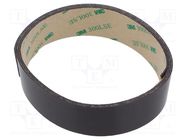 Tape: magnetic; W: 25mm; L: 1m; Thk: 0.84mm; acrylic; brown; -40÷71°C 3M