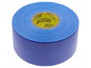 Tape: duct; W: 48mm; L: 25m; Thk: 0.25mm; blue; natural caoutchouc ANTICOR