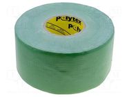 Tape: duct; W: 48mm; L: 25m; Thk: 0.25mm; green; natural caoutchouc ANTICOR