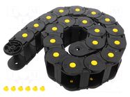 Cable chain; MEDIUM; Bend.rad: 60mm; L: 1000mm; Int.height: 35mm BREVETTI