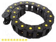 Cable chain; MEDIUM; Bend.rad: 150mm; L: 1000mm; Int.height: 35mm BREVETTI