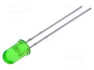 LED; yellow green; 5mm; 460mcd; 20°; Front: convex; 2.4VDC EVERLIGHT