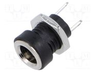 Connector: DC supply; socket; female; 5.5/2.1mm; soldering; 2A LUMBERG