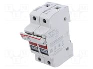 Fuse holder; cylindrical fuses; 8x32mm; for DIN rail mounting 