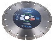 Cutting diamond wheel; Ø: 230mm; Øhole: 22.23mm NOZAR DIAMANTWERKZEUGE