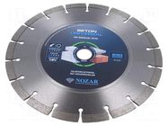 Cutting diamond wheel; Ø: 230mm; Holder: assembly hole; 22.23mm NOZAR DIAMANTWERKZEUGE
