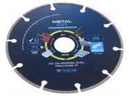 Cutting diamond wheel; Ø: 125mm; Holder: assembly hole; 22.23mm NOZAR DIAMANTWERKZEUGE