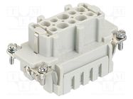 Connector: HDC; contact insert; female; Han Hv E®; PIN: 5(3+2) 