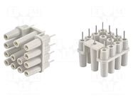 Mounting adapter; Han Q12/0 PCB Adapter HARTING