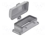 Han 16B-HBM 4pegs cover metal HARTING