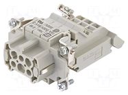 Connector: HDC; contact insert; female; Han E® AV; PIN: 6; 6+PE HARTING