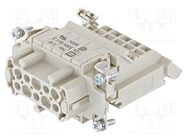 Connector: HDC; contact insert; female; Han E® AV; PIN: 10; 10+PE 