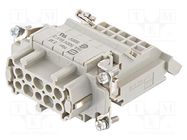 Connector: HDC; contact insert; female; Han E® AV; PIN: 10; 10+PE HARTING