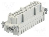 Connector: HDC; contact insert; female; Han Hv E®; PIN: 12(10+2) HARTING