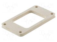 Gasket; Han® M; zinc alloy; Gasket: FPM; Colour: black; -40÷125°C HARTING