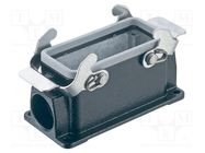 Enclosure: for HDC connectors; Han® M; size 16B; zinc alloy; IP65 HARTING