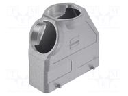 Enclosure for connectors: HDC; Type: high; Gland: M40 HARTING