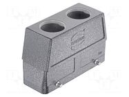 Enclosure: for HDC connectors; Han® M; size 24B; zinc alloy; IP65 HARTING