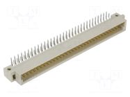 Connector: DIN 41612; socket; male; PIN: 64; angled 90°; 2A; THT; a+b HARTING