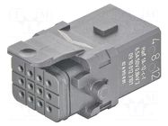 Connector: HDC; contact insert; female; Han® 1A; PIN: 12; size 1A HARTING