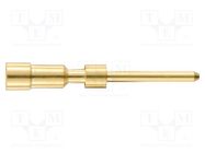 Contact; male; 1mm; gold-plated; 0.75÷1.5mm2; crimped; for cable 