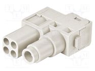 Connector: HDC; module; female; Han-Modular®; PIN: 5(1+4); hybrid 